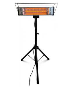 lot 40855 image: Heat Storm Tradesman 1,500-Watt Electric Outdoor Infrared Quartz Portable Space Heater with Tripod, WallCeiling Mount and Remote