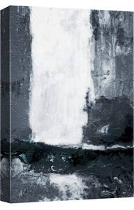 lot 57801 image: wall26 Canvas Print Wall Art Abstract Black & White Swirling Paint Stroke Display Geometric Shapes Illustrations Minimalism Industrial Dramatic Grey Dark for Living Room, Bedroom, Office - 16x24