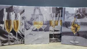 lot 57809 image: Set of 4 Gold Drink Canvas Photos 16 x 24  Swanky