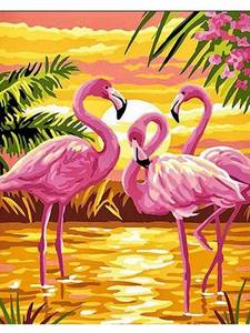 lot 57836 image: ABEUTY DIY Paint by Numbers for Adults Beginner -Three Red-Crowned Cranes Animal 16x20 inches Number Painting Anti Stress Toys (Wooden Framed)
