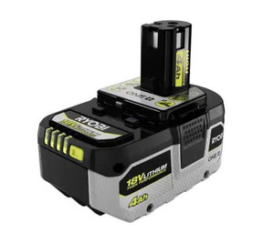 lot 69768 image: RYOBI ONE 18V 4.0 Ah Lithium-lon HIGH PERFORMANCE Battery
