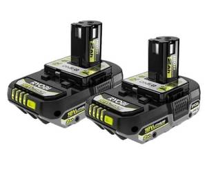 lot 69774 image: ONE 18V High Performance Lithium-lon 2.0 Ah Compact Battery (2-Pack)