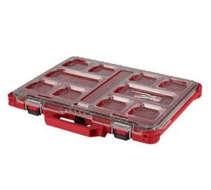 lot 69788 image: Milwaukee PACKOUT 11-Compartment Low-Profile Impact Resistant Portable Small Parts Organizer