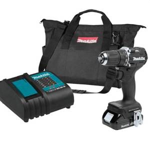 lot 69793 image: Makita 18V LXT Sub-Compact Lithium-lon Brushless Cordless 12 in. Driver Drill Kit, 1.5Ah
