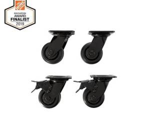lot 69808 image: Husky 4 in. Caster Kit for Heavy Duty Welded Steel Garage Base Cabinets