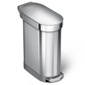 lot 73419 image: simplehuman 45L Slim Step Can in Brushed at Nordstrom