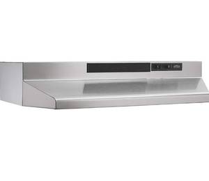lot 73423 image: Broan-NuTone F404204 42-inch Under-Cabinet 4-Way Convertible Range Hood with 2-Speed Exhaust Fan and Light, Stainless Steel