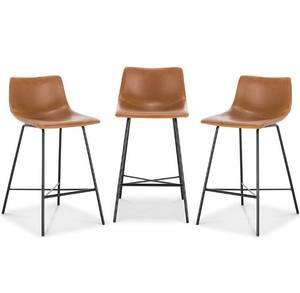 lot 73435 image: Poly and Bark Paxton 24Counter Stool, Set of 3 Tan
