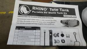 lot 73438 image: Rhino Tote Tank, RV Waste Tank Kit