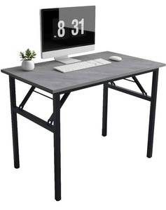 lot 73458 image: Need 39.4 inch Computer Desk for Small Space Small Folding Table Small Writing Desk Compact Desk Foldable Desk with BIFMA Certification, No Install Needed, Grey
