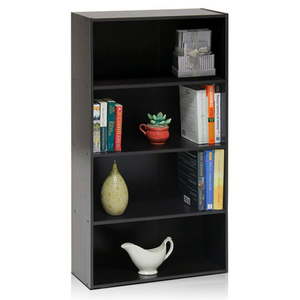 lot 73460 image: Furinno Pasir 4-Tier Open Shelf Espresso
