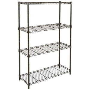 lot 73461 image: Amazon Basics 4-Shelf Adjustable, Heavy Duty Storage Shelving Unit (350 lbs loading capacity per shelf), Steel Organizer Wire Rack, Black (36L x 14W x 54H) (B01LYBQXRH)