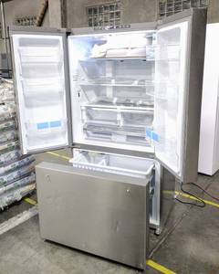 lot 110 image: Criterion 21.1 cu. ft. Fingerprint Resistant Stainless Steel, French Door, Counter Depth Refrigerator Model CFRR211P1S - Retail $1,556.00