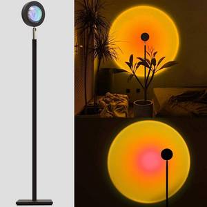 lot 57833 image: Sunset Projection Lamp, Adjustable 180cm Floor Projection Lamp,180 Degree Rotation Sunset Light, Sunset red Ambient Light(Sunset Red)