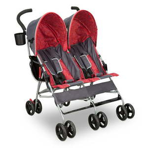 lot 9258 image: Delta Children LX Side by Side Double Stroller Gray