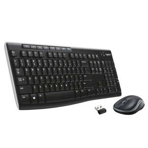 lot 9262 image: Logitech Wireless Keyboard and Mouse Combo for Windows 2.4 GHz Wireless Compact Mouse 8 Multimedia and Shortcut Keys 2-Year Battery Life for PC Laptop