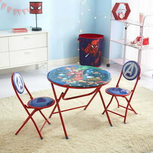 lot 9268 image: Marvel Avengers Printed 3 Piece Round Table and Chair Set