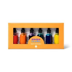 lot 55920 image: 6ct Liquid Water Color Bottles - Mondo Llama