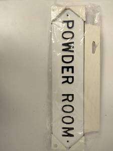 lot 56028 image: Small Powder Room Wall Sign WhiteBlack - Hearth & Hand with Magnolia