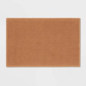lot 55978 image: 21x30 Performance Solid Cotton Bath Mat Brown - Threshold