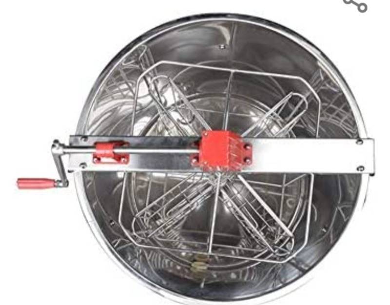 lot 59013 image: Honey Extractor 4 Boxes Manual Self-Clamshell Pure Stainless Steel Spleen Shake Honey Machine Beekeeping Tools Honey Bucket Centrifuge for Honey Extraction and Purification