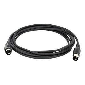 lot 24008 image: MONOPRICE 10 MIDI Cable with 5 Pin DIN Plugs Black