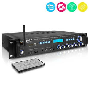 lot 24013 image: Pyle P3201BT - Hybrid Amplifier Receiver - Pro Audio Multi-Channel Stereo Pre-Amplifier with USB & OpticalCoax MP3USBSD Readers FMAM Radio Rack Mount (3000 Watt)