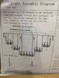 lot 24113 image: water Crystals Chandelier H380