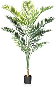 lot 24118 image: CROSOFMI Artificial Areca Palm Plant 6Feet Fake Tropical Palm Tree, Perfect Faux Dypsis Lutescens Plants in Pot for Indoor Outdoor House Home Office Garden Modern Decoration Housewarming Gift-2Pack