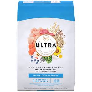 lot 24160 image: NUTRO ULTRA Adult Weight Management High Protein Natural Dry Dog Food for Weight Control with a Trio of Proteins from Chicken Lamb and Salmon 30 lb. Bag