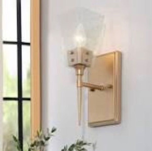 lot 24163 image: LNC SEEDED WALL SCONCE A03796