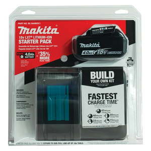 lot 24164 image: Makita 18V 2.0Ah Compact Lithium-Ion Battery and Charger Kit BL1820BDC1