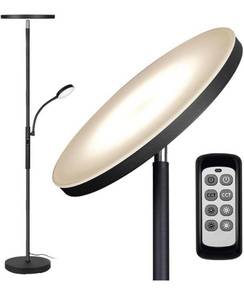 lot 24165 image: Floor Lamp - Dimunt LED Floor Lamps for Living Room Bright Lighting, 27W2000LM Main Light and 7W350LM Side Reading Lamp, Adjustable 3 Colors 3000K4500K6000K Tall Lamp with Remote & Touch Control