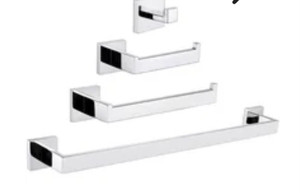 lot 110000 image: 4 Piece Bathroom Hardware Set
