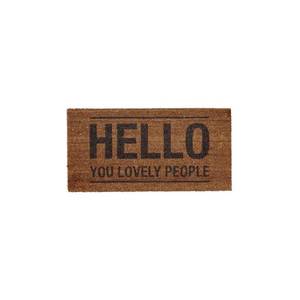 lot 110028 image: Coir Doormat Hello You Lovely People - 3R Studios