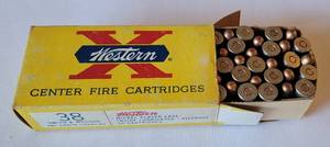 lot 1101 image: Western 38 Smith and Wesson 145 Grain Lubaloy - 50 Rounds