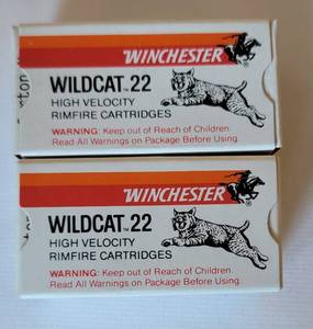 lot 1128 image: 2 Boxes of Winchester Wildcat 22 High Velocity 22 Long Rifle 40 Grain - WW22LR - 50 Rounds