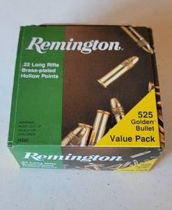 lot 1149 image: Remington Golden Bullet .22 LR Rimfire Ammo Value Pack 525 Golden Bullets