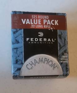 lot 1152 image: Federal Premium Champion Target .22 LR Rimfire Cartridges - CHP - 36 Grain - 525 rounds