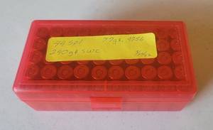 lot 1156 image: 44 Special Ammunition 260 Grain SWC Box of 50 - From MidwayUSA in Columbia, MO