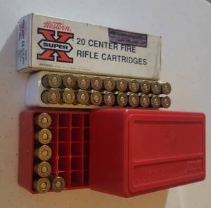 lot 1171 image: 44 Rem Magnum and Storage Box - 26 Cartridges