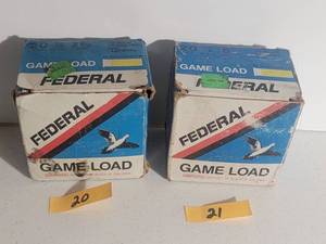 lot 1193 image: Federal Game Load 20 Gauge Shotgun Shells, 2 Boxes, 41 Shotshells Total