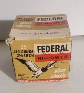 lot 1194 image: Federal 410 Gauge 2 12 Shot Shells - Box of 23