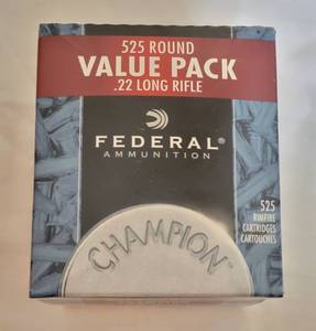 lot 2015 image: Federal Premium Champion .22 LR 36 Grain Plated Lead Hollow Point - 525 rounds