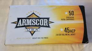 lot 2034 image: Armscor .45 ACP FMJ 230 Grain 50 Rounds