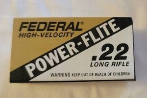lot 2054 image: 2 Boxes of Federal Power-Flite 22 LR Ammo - 100 Rounds