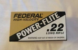 lot 2056 image: 2 Boxes of Federal Power-Flite 22 LR Ammo - 100 Rounds