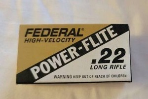 lot 2057 image: 2 Boxes of Federal Power-Flite 22 LR Ammo - 100 Rounds