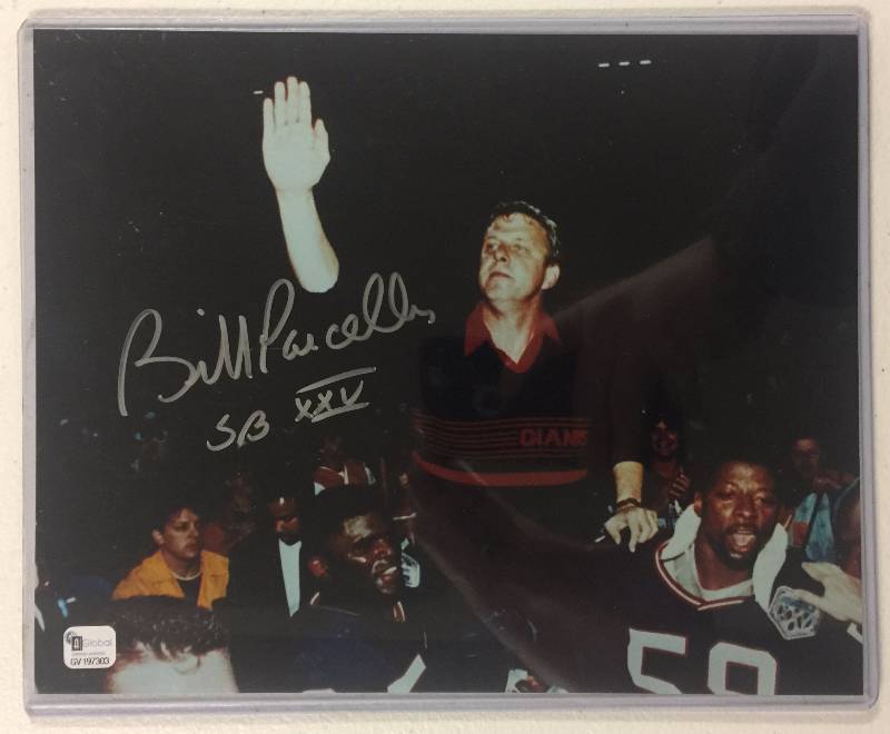 lot 1011 image: Signed 8x10 Photograph Bill Parcells SB XXV New York Giants Autograph