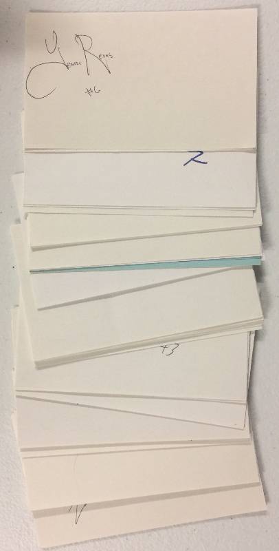 lot 1019 image: Huge Lot of 37 Signed Kansas City Royals Index Cards